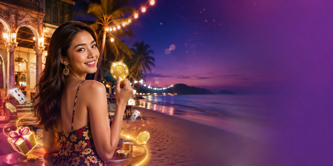 Pengguna Malaysia menikmati permainan kad rummy di Langkawi